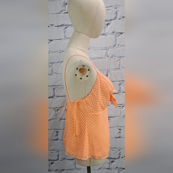 NWT Alice + Olivia Spaghetti Strap Tank Top with Tie Camisole Light Peach Large - Picture 7 of 13